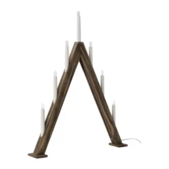 Nord adventsljusstake 60 cm, Mörkbetsad