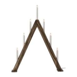 Nord adventsljusstake 60 cm, Mörkbetsad
