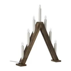 Nord adventsljusstake 40 cm, Mörkbetsad