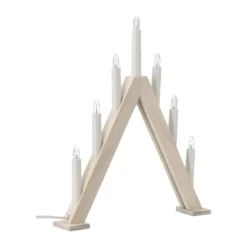 Nord adventsljusstake 40 cm, Vitlaserad