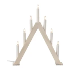 Nord adventsljusstake 40 cm, Vitlaserad
