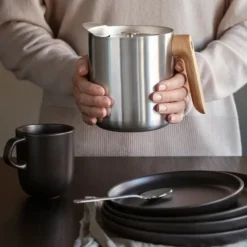 Nordic Kitchen presskanna för te, Rostfritt stål