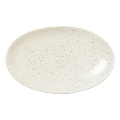 Nordic Vanilla fat ovalt 22 cm, Cream with grains
