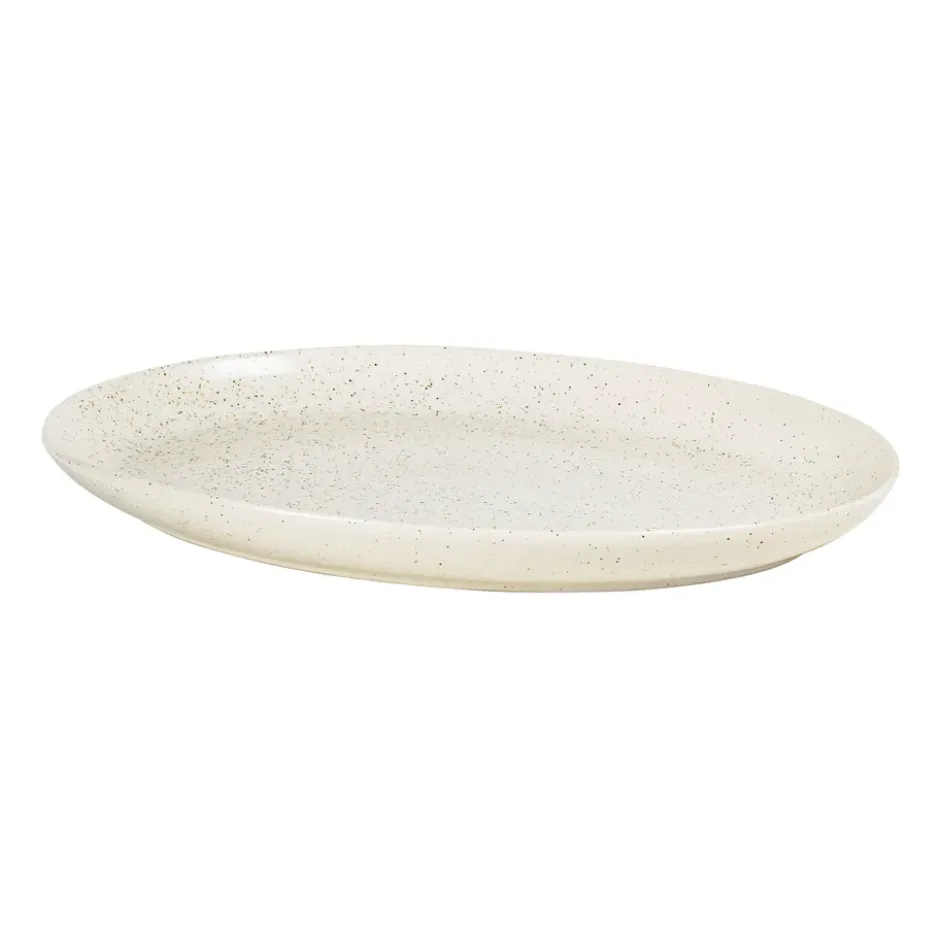 Nordic Vanilla fat ovalt 35,5 cm, Cream with grains