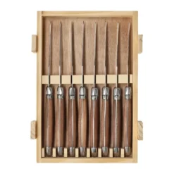 Nordwik grillkniv 8-pack, Rostfritt stål-trä