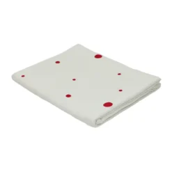 Nori bordsduk 140x260 cm, White-cherry red