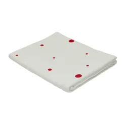 Nori bordsduk 140x200 cm, White-cherry red