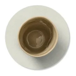 Nupo glasunderlägg circle vändbar 1 st, Linen-flint Grey