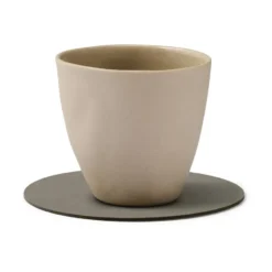 Nupo glasunderlägg circle vändbar 1 st, Linen-flint Grey