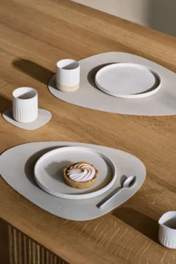 Nupo glasunderlägg curve, Oyster white