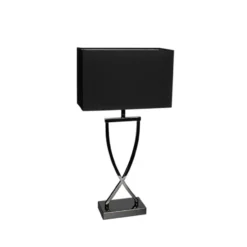 Omega Bordslampa, svart/krom, h52