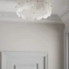 Omlott plafond Ø53 cm, Mässing-vit
