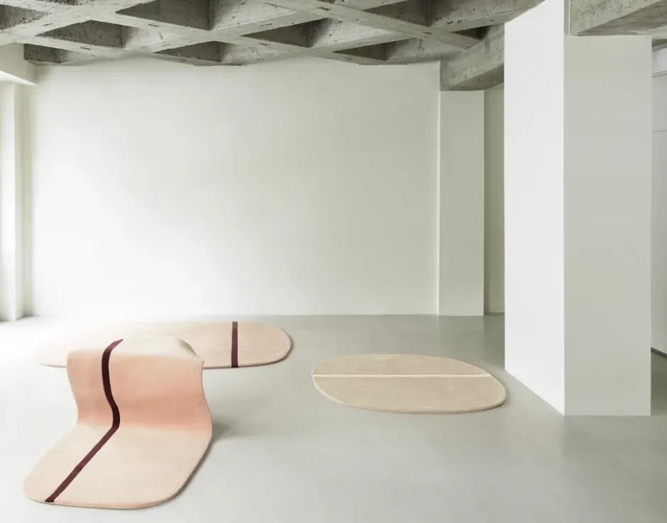 Oona matta 140x140 cm, Sand