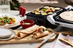 Optigrill GO772DS0 2-in-1 bordsgrill, Rostfritt stål