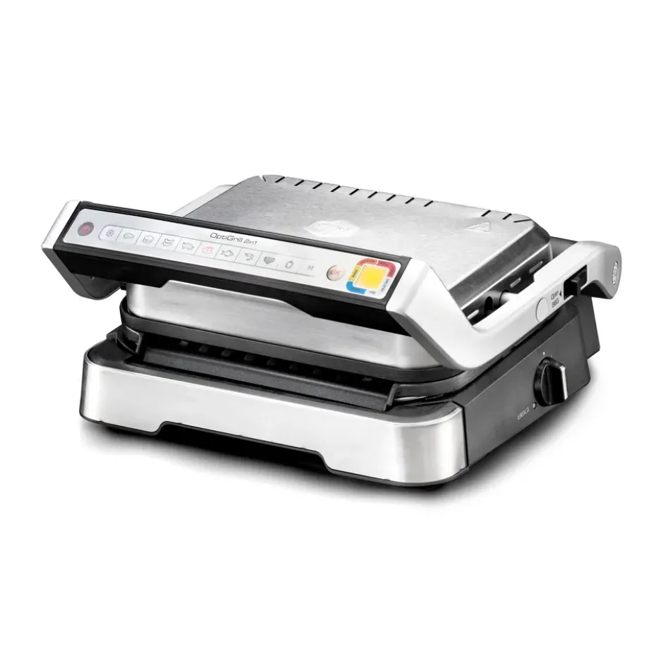 Optigrill GO772DS0 2-in-1 bordsgrill, Rostfritt stål