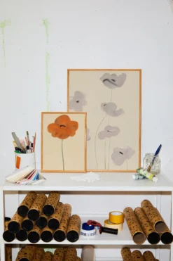 Orange Vallmo poster, 30x40 cm