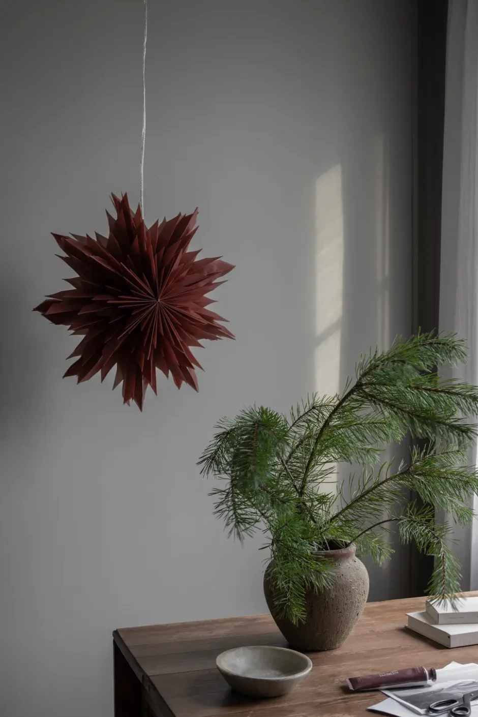 Oslo adventsstjärna Ø44 cm, Red ochre