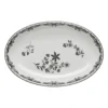 Ostindia Svart serveringsfat ovalt 22x33 cm, Svart