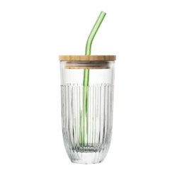 Ouessant smoothieglas med lock och sugrör 43 cl, Transparent