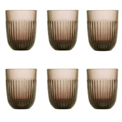 Ouessant vattenglas 29 cl 6-pack, Mocca