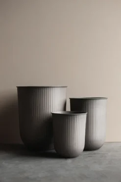 Out stripe kruka 3 delar, Beige