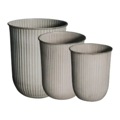 Out stripe kruka 3 delar, Beige