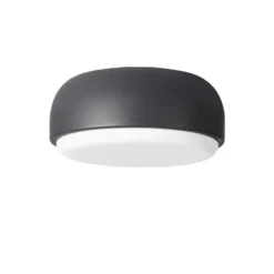 Over me plafond Ø30 cm, mörkgrå