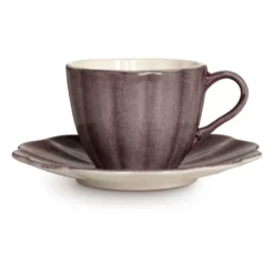 Oyster kopp med fat 25 cl, Plum