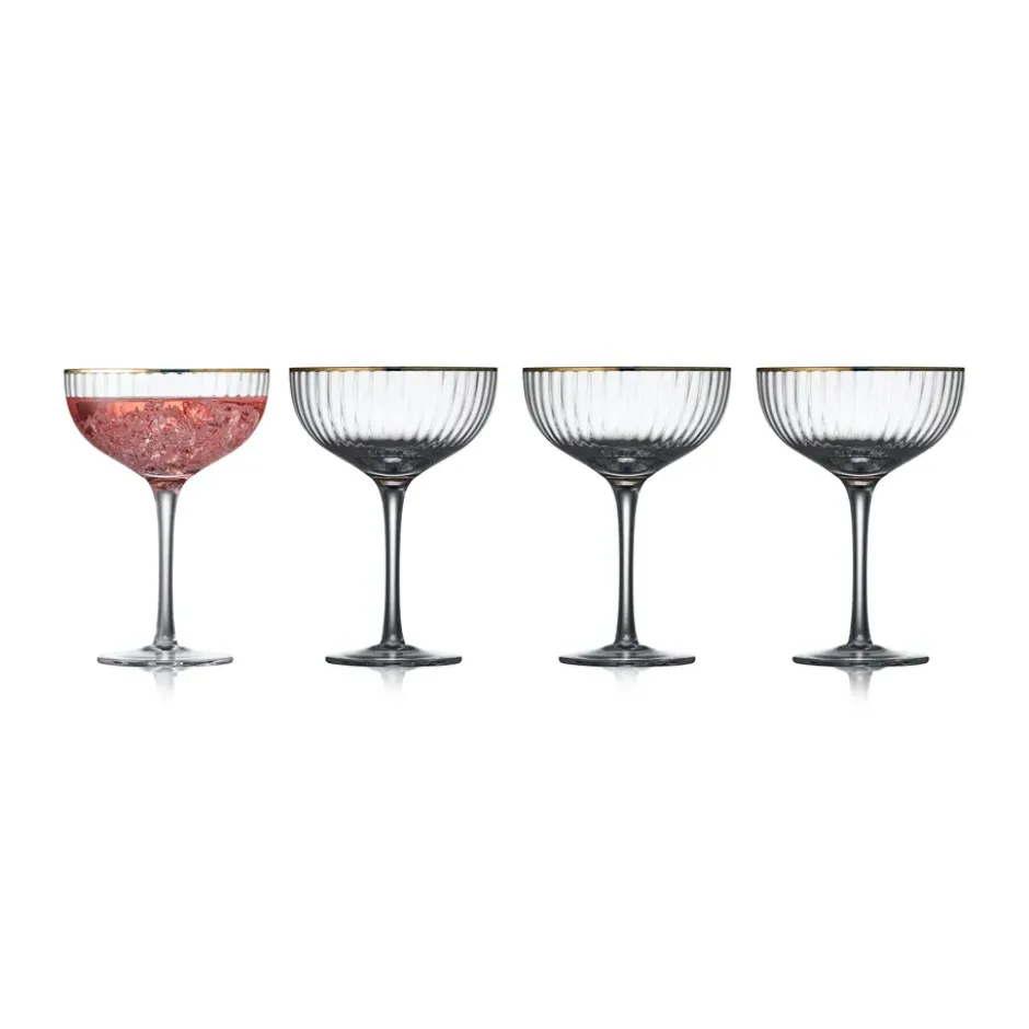 Palermo Gold cocktailglas 31,5 cl 4-pack, Klar-guld