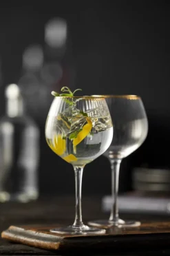 Palermo Gold gin & tonicglas 65 cl 4-pack, Klar-guld
