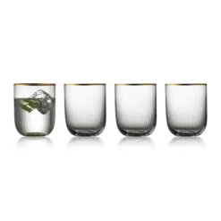 Palermo Gold tumblerglas 35 cl 4-pack, Klar-guld