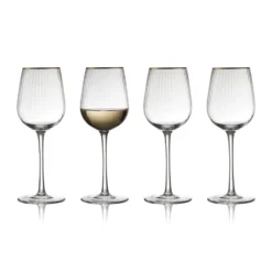 Palermo Gold vitvinsglas 30 cl 4-pack, Klar-guld