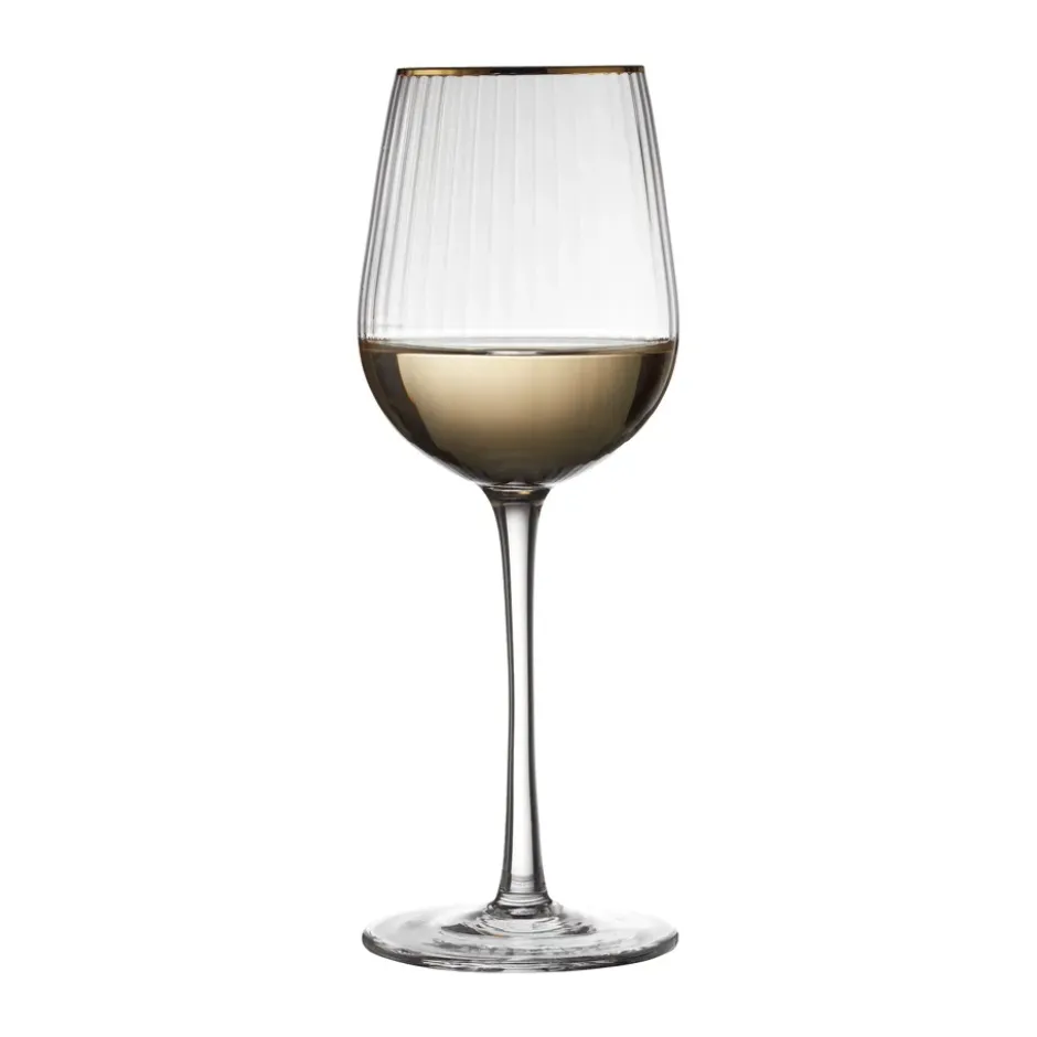 Palermo Gold vitvinsglas 30 cl 4-pack, Klar-guld