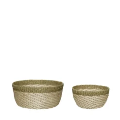 Palm korgar 2-pack, Natur-grön