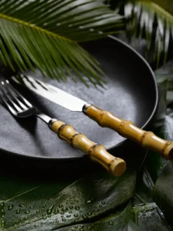 Panda matkniv, Rostfritt stål-bambu