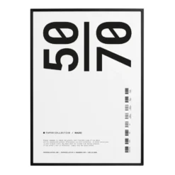 Paper Collective ram plexiglas-svart, 50x70 cm