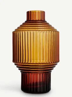 Pavilion vas Ø80x134 mm, Mörk bärnsten