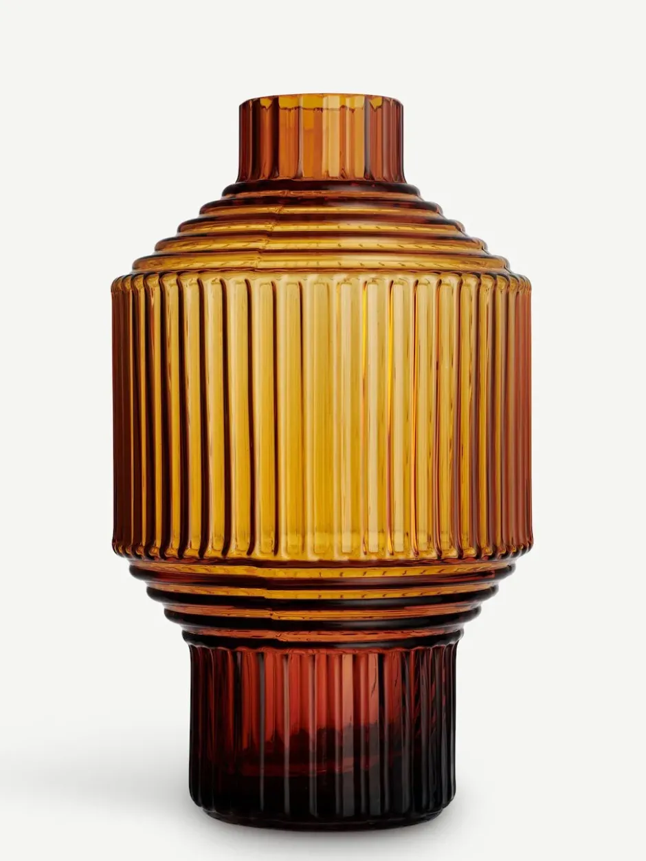 Pavilion vas Ø80x134 mm, Mörk bärnsten