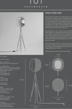 Pearl golvlampa, Chrome