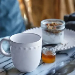 Pearl mugg, Vit, 37 cl