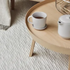 Pebble ullmatta vit, 80x240 cm