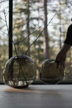 Pebble vas brun, Liten Ø20 cm