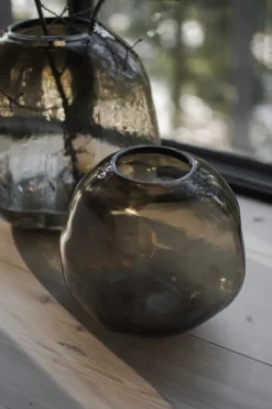 Pebble vas brun, Liten Ø20 cm