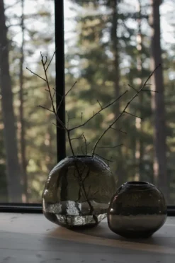 Pebble vas brun, Liten Ø20 cm