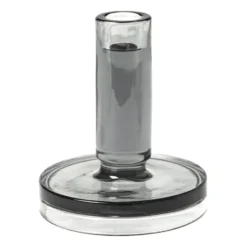 Petra ljusstake smoked pearl dark grey, 14 cm