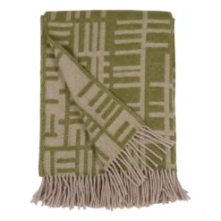 Pickepin pläd 130x170 cm, Mossgrön-beige