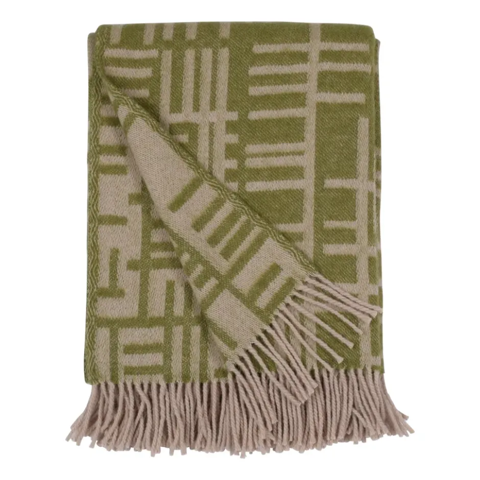Pickepin pläd 130x170 cm, Mossgrön-beige