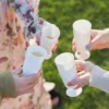 Picknick champagneglas plast 4-pack, Vit