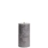 Pillar LED-ljus 7,8x15 cm, Grå