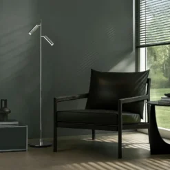 Pipeline golvlampa, Krom-dubbel